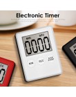 1 Uds. 5 núcleos pantalla Digital LCD súper delgada Temporizador de cocina cuadrado conteo de cocción cuenta atrás alarma reloj 