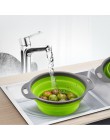 Colador de silicona plegable cesta de lavado de frutas vegetales colador plegable con mango herramientas de cocina 2019
