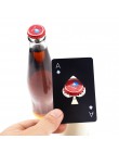 1 pieza de pala creativa una tarjeta de póker abridor de botellas de cerveza de acero inoxidable abridor de botellas negro plate