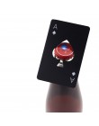 1 pieza de pala creativa una tarjeta de póker abridor de botellas de cerveza de acero inoxidable abridor de botellas negro plate