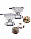 Filtro de café reutilizable soporte de acero inoxidable cestas de embudo de malla metálica filtros de café por goteo