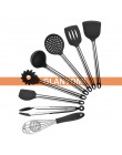 Nuevo acero inoxidable de grado alimenticio cuchara de cocina de silicona cuchara de sopa espátula para huevos Turner utensilios