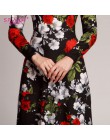 S vestidos de Fiesta delgados de otoño invierno con estampado Floral Vintage de manga larga y cuello redondo elegante para mujer