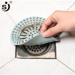 SJ colador de fregadero de silicona recoger Filtro de desagüe para pelo tapón de baño accesorios de cocina Gadgets coladores
