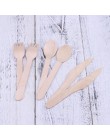 100/150/200 Uds. Tenedores de madera cucharas cortadores juego de cubiertos de madera desechables vajilla para la cena barbacoa
