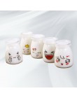 5 uds frasco de postre cara bonita frasco de gelatina de vidrio resistente al calor contenedores de yogur taza de leche para el 