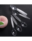 60 unids/pack desechable cucharas de plástico conveniente cubiertos utensilios para restaurante de comida rápida (transparente)