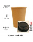 100 unids/pack Kraft de la taza de papel desechable de papel taza de café leche caliente beber de la taza de PAPEL DE CAFÉ Tiend