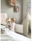 Oro lunares habitación de niños habitación de bebé pegatinas de pared niños decoración para el hogar calcomanías de pared para n