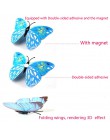 Nuevo estilo 12 pzs pegatina para la pared de mariposas 3D de doble capa, mariposas de decoración para el hogar para decoración,