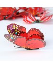 12 unids/set Multicolor doble capa 3D mariposa pared pegatina imán PVC mariposas fiesta niños dormitorio nevera decoración 10 co