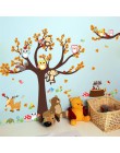 Dibujos Animados bosque rama Animal búho mono oso ciervo pegatinas de pared para niños habitaciones niños niñas niños dormitorio