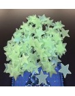 50 Uds estrellas 3D que brillan en la oscuridad pegatinas de pared luminosas fluorescentes pegatinas de pared para niños habitac