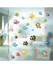 Pez estrella de mar bajo el agua etiqueta para pared de burbuja para niños habitaciones dibujos animados cuarto de baño niños ha