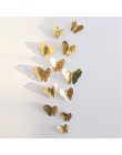 12 Uds 3D mariposa hueco pared pegatina para decoración del hogar DIY mariposas nevera adhesivos decoración de dormitorio fiesta