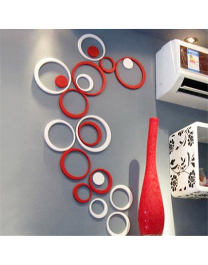 DIY etiquetas De círculos decoración interior estéreo extraíble 3D arte Pegatinas De Pared Pegatinas Muraux para Enfants