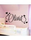 Gran tamaño personalizado nombre personalizado pared calcomanía arte pegatinas de pared para bebés para niños niñas decoración d