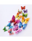 Magnetos para refrigerador de 12 unidades con variados colores de doble capa, imanes tipo mariposa 3D,  pegatina decorativa para