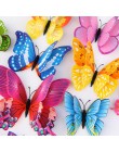 Magnetos para refrigerador de 12 unidades con variados colores de doble capa, imanes tipo mariposa 3D,  pegatina decorativa para