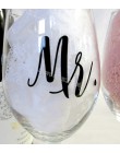 9 Uds Mr y 9 Uds Mrs/set etiqueta de las Copas de vino recién casados regalo de compromiso de boda Champagne vidrio calcomanía C