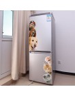 Perros gatos 3D pegatina de pared divertida puerta ventana armario refrigerador decoraciones para niños habitación hogar Decorac