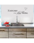 Nueva cocina es el corazón de la letra para el hogar patrón de pared pegatina PVC extraíble decoración para el hogar DIY arte MU