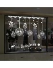 Navidad pegatina de pared decoración del hogar tienda ventana decoración colgante cascabel campana copo de nieve Reno papel de p