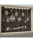 Navidad pegatina de pared decoración del hogar tienda ventana decoración colgante cascabel campana copo de nieve Reno papel de p