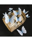 12 unids/set Ambilight 3D mariposa pegatinas de mariposas para pared decoración del hogar habitación decoración nevera imán de p