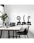 Tres gatos graciosos animales pegatina de pared habitación del hogar PVC pegatinas de ventana Mural DIY decoración extraíble 3D 