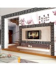 30 Uds. 5*5CM DIY cintura línea 3D espejo pegatina acrílico moderno decoración de pared habitación decoración de pared pegatinas