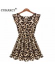 Vestido estampado CUHAKCI vestidos de verano para mujer Vestido de leopardo talla grande S-XL Vestido de playa ajustado para chi