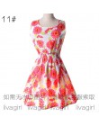Vestidos de mujer 2019 verano estilo yardas grandes sin mangas chaleco estampado floral gasa mini vestidos ropa barata HJY1138