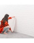 Espuma de PE de 3D pegatinas de pared de ladrillo patrón etiqueta engomada mural impermeable auto-adhesivo 3d papel de pared par