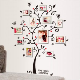 DIY Marco de foto familiar árbol pegatina de pared decoración del hogar sala de estar dormitorio calcomanías de pared póster dec