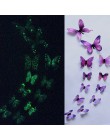 12 Uds. Pegatinas luminosas de pared de mariposa decoraciones 3D pegatinas de arcoíris decoración de pared animales pegatinas de