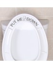 Etiqueta de la pared del asiento del inodoro del baño divertido de la etiqueta de la mano del gesto para poner ME DOWN