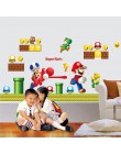 Super Mario Bros niños removibles pegatinas de pared calcomanías de guardería decoración de vinilo Mural para niños dormitorio s