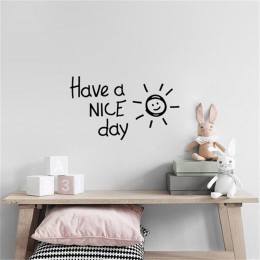 Que tengas un buen día precioso sol vinilo pegatina de pared sala de estar dormitorio decoración del hogar calcomanías arte ingl