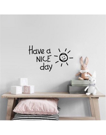 Que tengas un buen día precioso sol vinilo pegatina de pared sala de estar dormitorio decoración del hogar calcomanías arte ingl