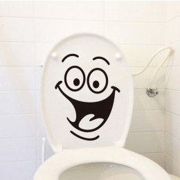 Sonrisa divertida pegatinas para pared de baño decoración del hogar calcomanías de pared impermeables para pegatina de baño póst
