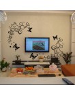 3D precio más bajo calsic Mariposa Negra flor pegatina para la pared decoración del hogar cartel flora mariposas TV pared hermos
