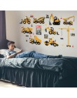 Dibujos Animados coches de Transporte Camión excavadora DIY pegatinas de pared para niños habitaciones decoración del hogar deco