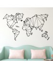 Gran tamaño geométrico mapa del mundo etiqueta de la pared vinilo Mural extraíble pegatinas hogar Sala Decoración Accesorios dec