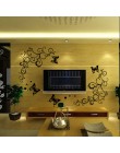 3D precio más bajo calsic Mariposa Negra flor pegatina para la pared decoración del hogar cartel flora mariposas TV pared hermos
