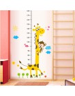 Tabla de altura para niños pegatina de pared decoración de dibujos animados jirafa altura regla pegatinas de pared decoración de