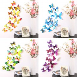 12 Uds. Pegatinas de pared de mariposas 3D calcomanías en la pared calcomanía de arte escritorio decoración del hogar para Pegat