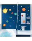Pegatinas de pared de dibujos animados del Sistema Solar para las habitaciones de los niños estrellas del espacio exterior plane