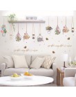 Bonsai en maceta mariposa FLORES PLANTAS pegatinas de pared sala de estar cocina decoración de hogar para ventana decoración dec