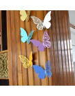 12 Uds. Mitad hueco 3D mariposa pared pegatina para boda decoración del hogar mariposas en la pared habitaciones decoración pega